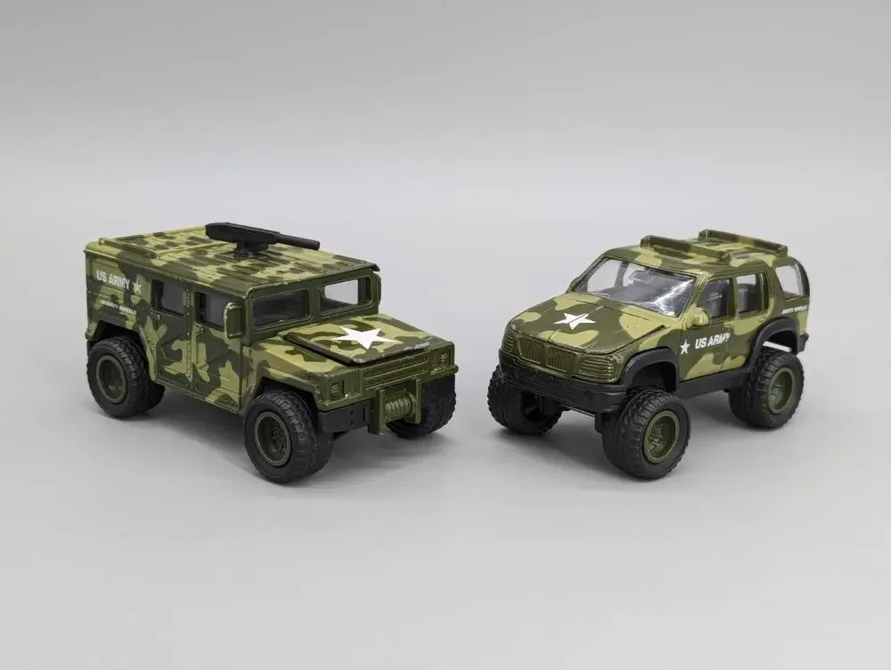 Soma International Vintage Diecast Metal USA Military Lot 1998 Hummer & 2001 SUV